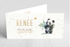 Kleine panda met blaadjes vast Kleine panda met blaadjes vast